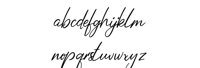 Elysian Script Font LOWERCASE