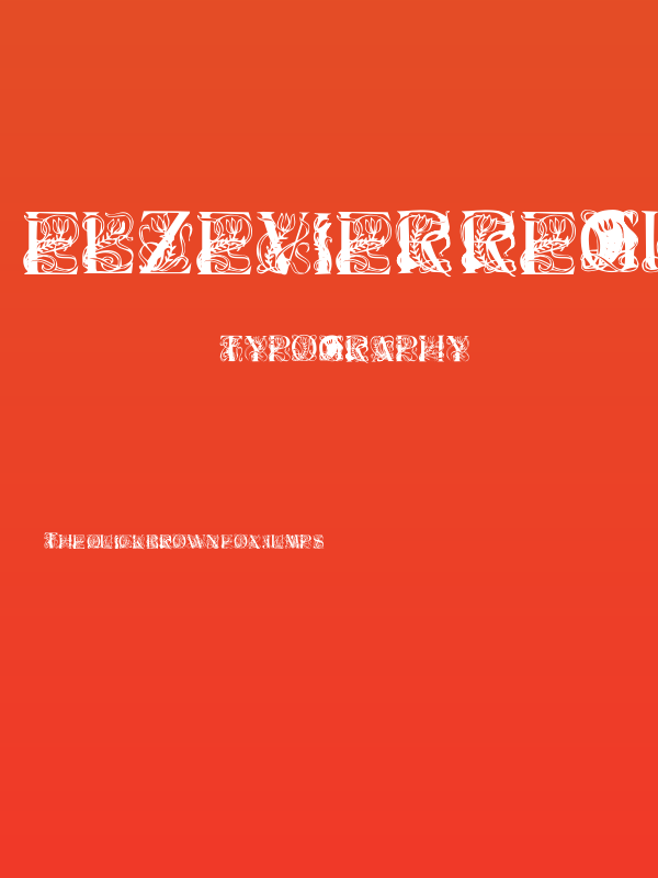 Elzevier Regular Poster