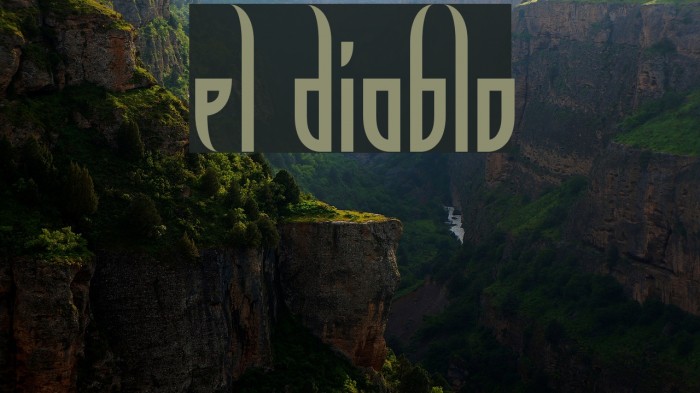 el Diablo फ़ॉन्ट examples