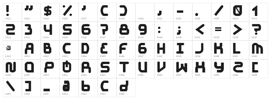 el Jay mixmix Bold Character Map