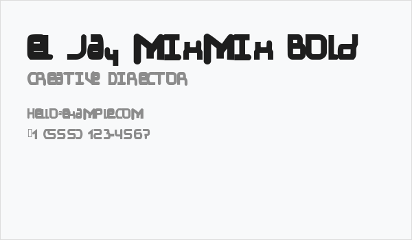 el Jay mixmix Bold Business Card
