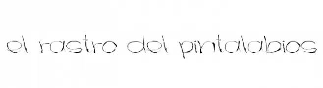 el rastro del pintalabios  Frei Schriftart Herunterladen