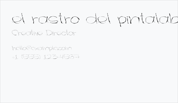 el rastro del pintalabios Business Card