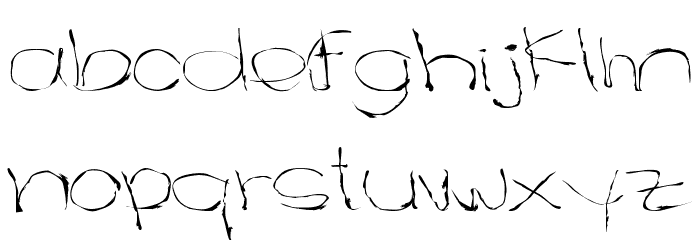 el rastro del pintalabios Font LOWERCASE