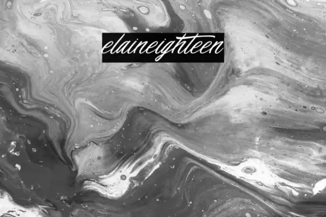 elaineighteen Font examples