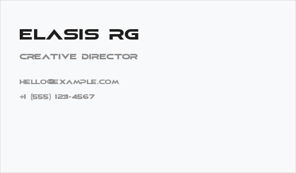elasis rg Business Card