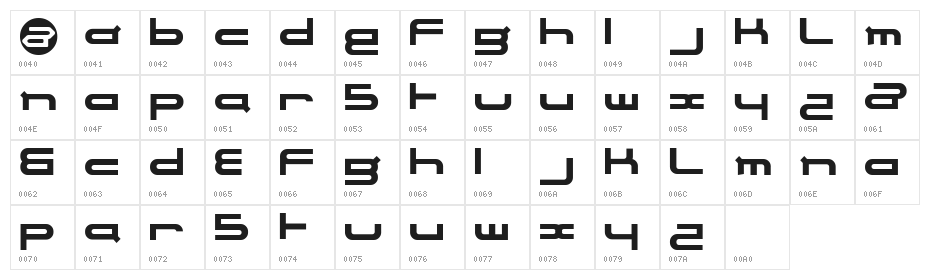electrance Character Map