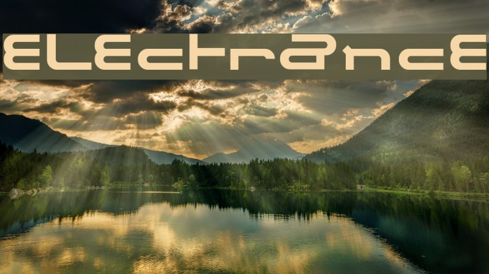 electrance Font examples