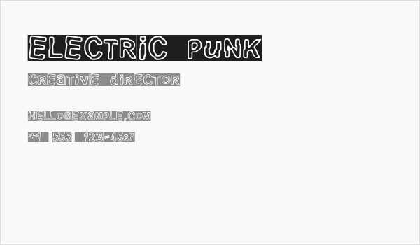 electric Punk Business Card