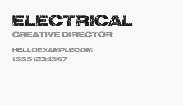 electrical Business Card
