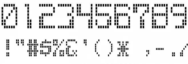 electron 8f Font OTHER CHARS