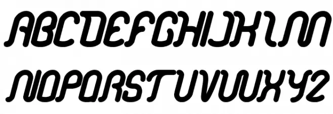 electronic Schriftart Groß