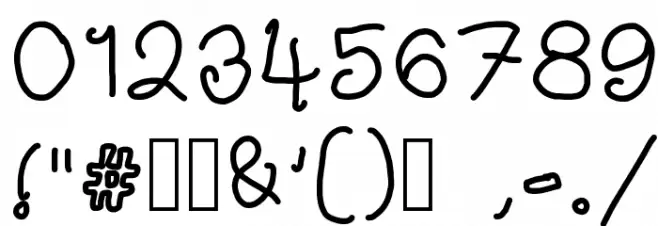 elegantly simple Font OTHER CHARS