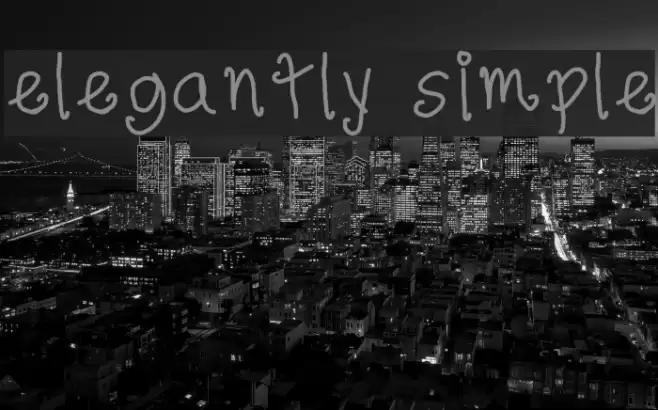 elegantly simple Font examples