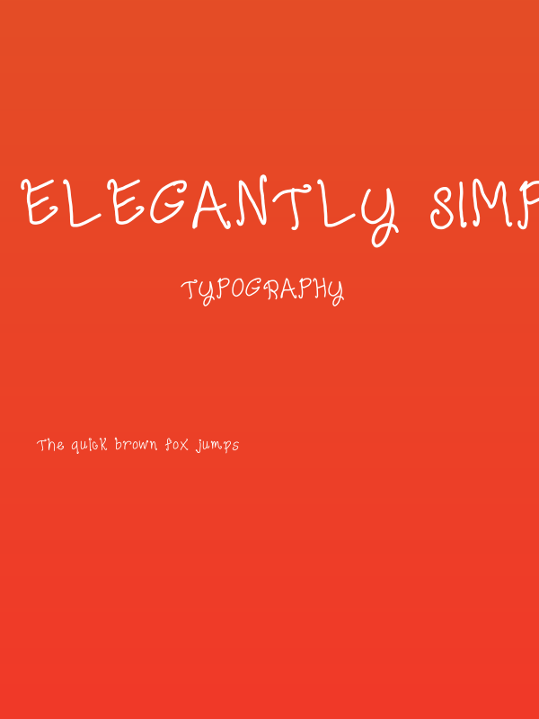 elegantly simple Poster