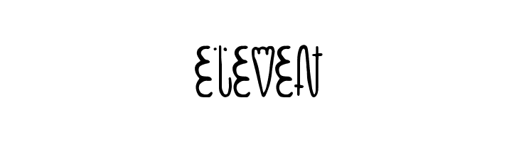 eleven  フリーフォントのダウンロード