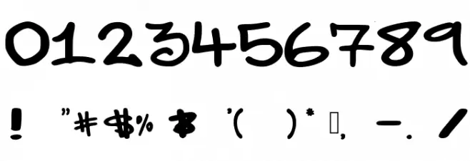 elevenoonehand1 Font OTHER CHARS