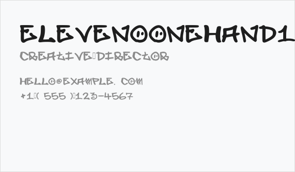 elevenoonehand1 Business Card