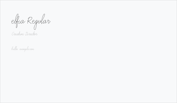 elfia Regular Business Card