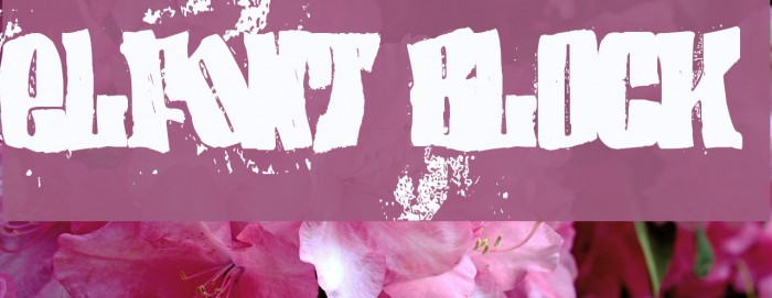 elfont BLOCK Font examples