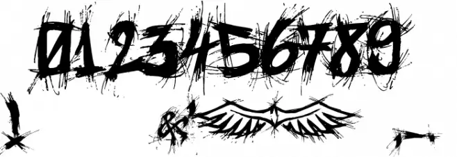 elfont gohtic Font OTHER CHARS