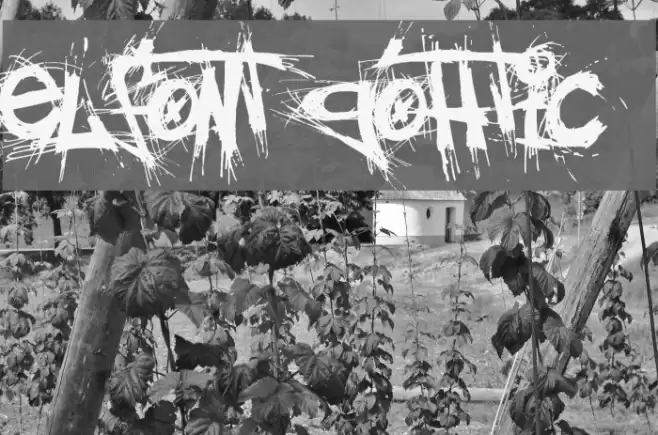 elfont gohtic Font examples