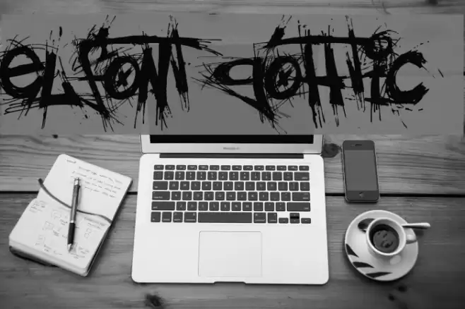 elfont gohtic Font examples