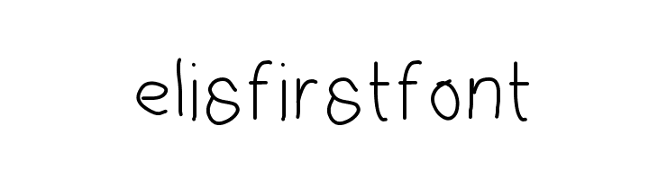 elisfirstfont  font caratteri gratis