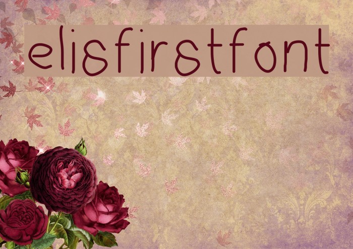 elisfirstfont Font examples
