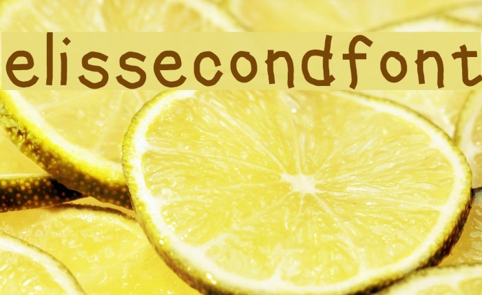 elissecondfont Font examples