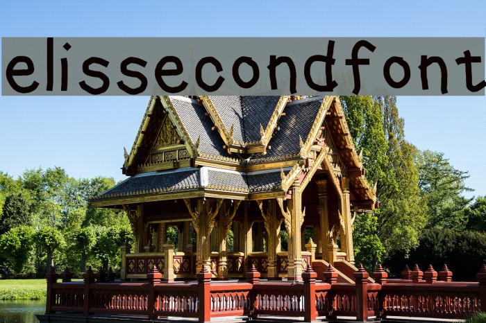 elissecondfont Font examples