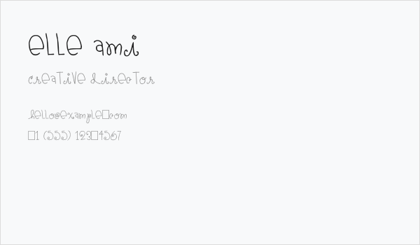 elle ami Business Card