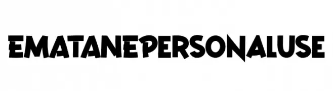 EMATANEPersonalUse  Free Fonts Download