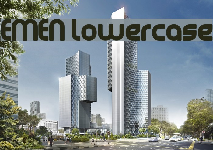 EMEN Lowercase Font examples