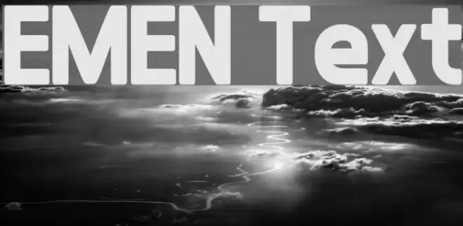 EMEN Text Font examples