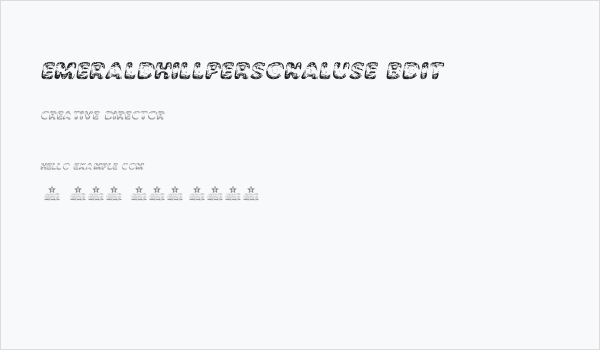 EMERALDHILLPERSONALUSE-BdIt Business Card