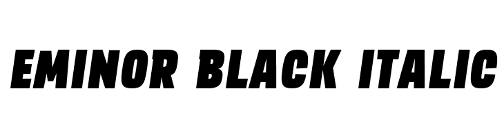 EMINOR Black Italic  Free Fonts Download