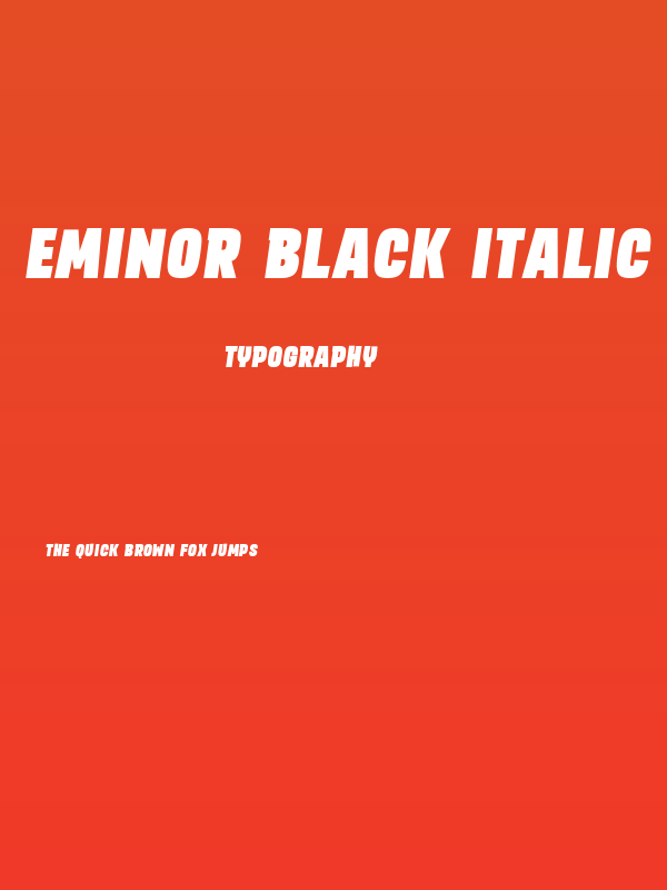 EMINOR Black Italic Poster