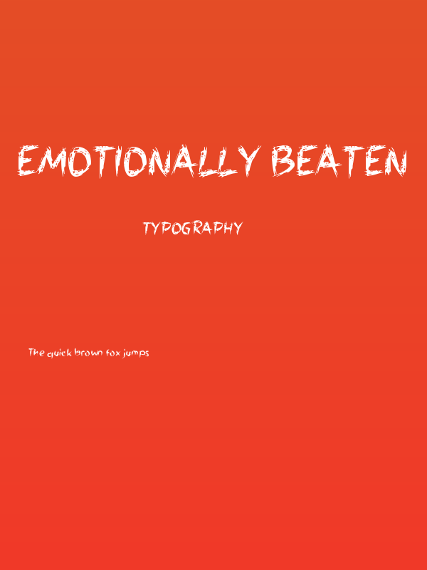 EMOTIONALLY BEATEN Poster
