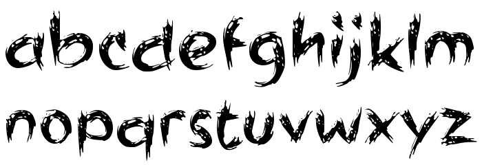 EMOTIONALLY BEATEN Font LOWERCASE