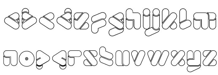 EMPEROROFJAPANHollow Font LOWERCASE