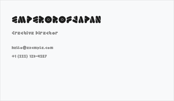 EMPEROROFJAPAN Business Card