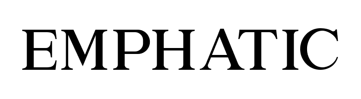 EMPHATIC  フリーフォントのダウンロード