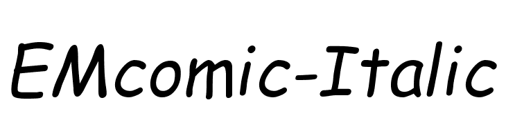 EMcomic-Italic Font
