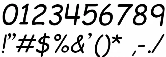 EMcomic-Italic Font OTHER CHARS