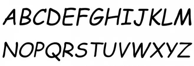 EMcomic-Italic Polices MAJUSCULES