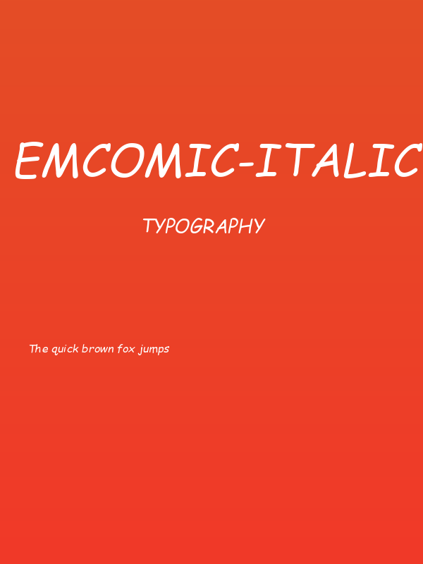 EMcomic-Italic Poster