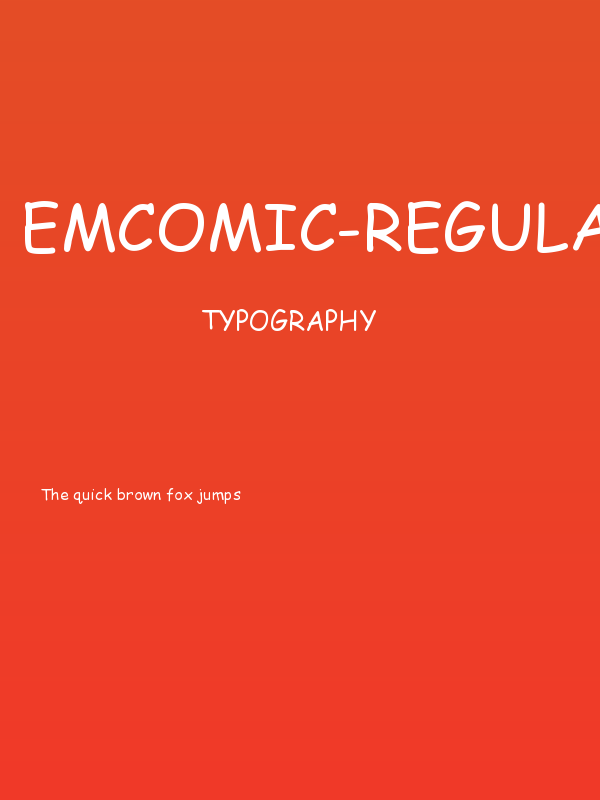 EMcomic-Regular Poster