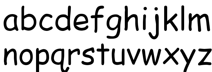 EMcomic-Regular Font LOWERCASE