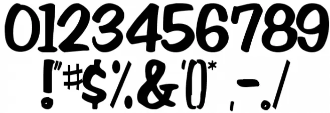 Em Regular Font OTHER CHARS